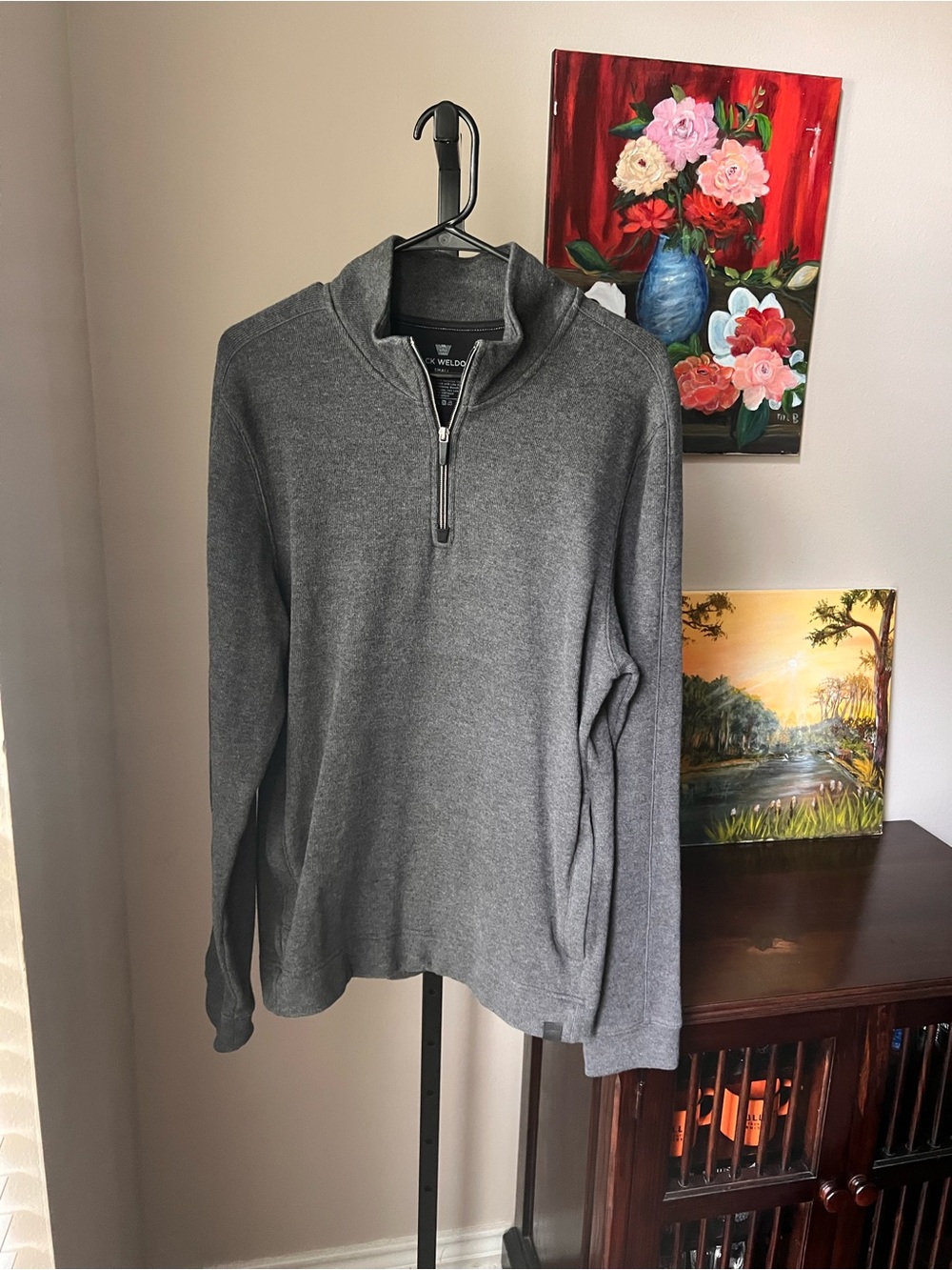 Mack Weldon Men's Quarter-Zip Sweater Pullover - Gray